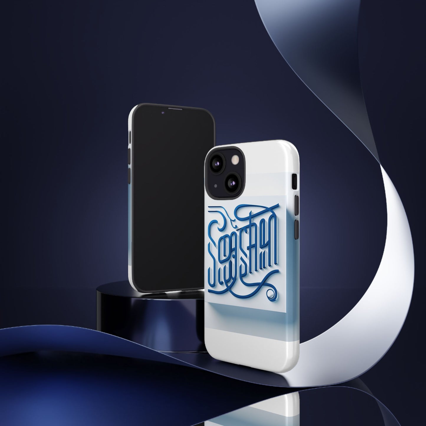 vibrant blue 3d alphabet phone case for stylish protection and unique expression compatible with iphone 13, 14, 15 & 16 – all models including pro, pro max & plus
