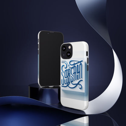 Vibrant Blue 3D Alphabet Phone Case for Stylish Protection and Unique Expression Compatible with iPhone 13, 14, 15 & 16 – all models including Pro, Pro Max & Plus