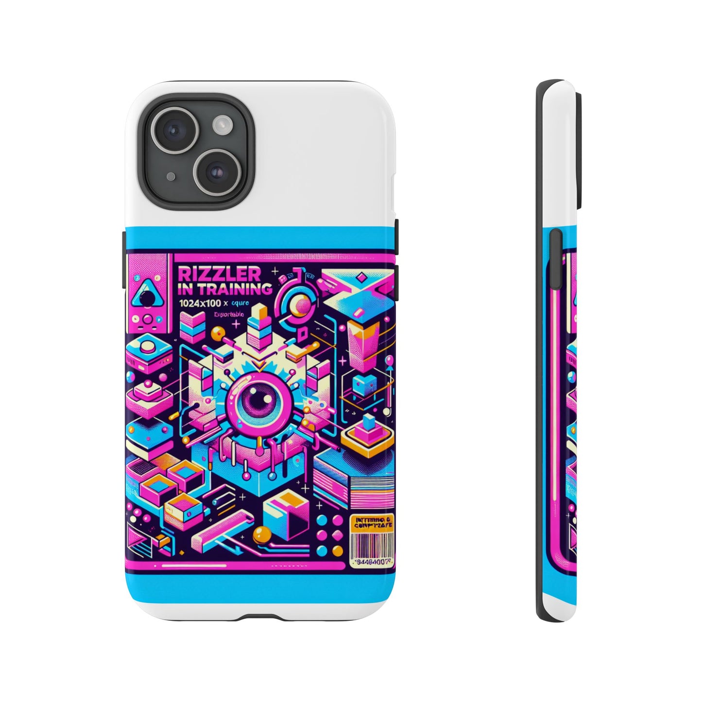 rizzler in training 3d wrap protective phone case for anime lovers