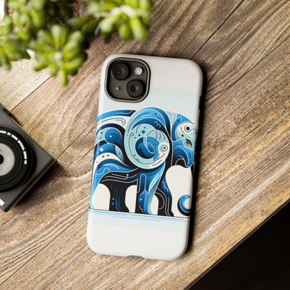 Vibrant 3D Blue Elephant Design Protective Phone Case – Unique Abstract Art Style for Stylish Protection Compatible with iPhone 13, 14, 15 & 16 – all models including Pro, Pro Max & Plus