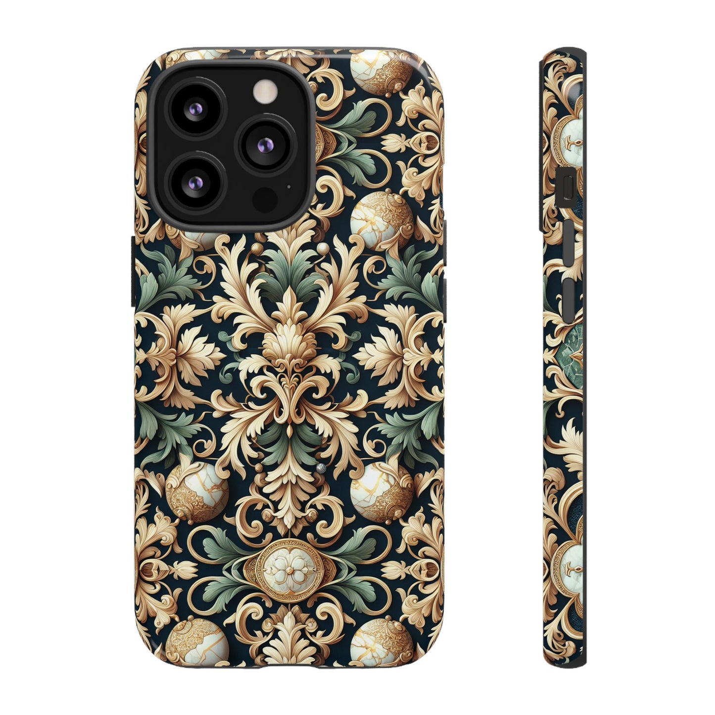 copy of pattern image 7 shockproof phone case for kids and teens with baroque design for stylish protection compatible with iphone 13, 14, 15 & 16 – all models including pro, pro max & plus
