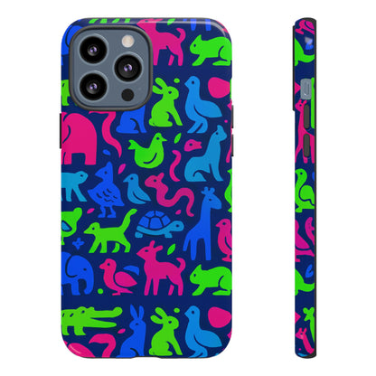 Vibrant Animal Print Phone Case with 3D Design for Stylish Protection Compatible with iPhone 13, 14, 15 & 16 – all models including Pro, Pro Max & Plus