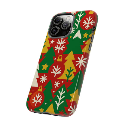 Multicolour Christmas Tree 3D Wrap Phone Case - Fun Festive Holiday Design for Unique Accessories Compatible with iPhone 13, 14, 15 & 16 - all models including Pro, Pro Max & Plus