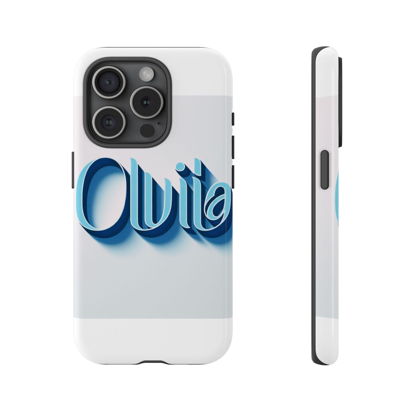vibrant 3d typography phone case in blue for stylish protection – unique accessory for self-expression compatible with iphone 13, 14, 15 & 16 – all models including pro, pro max & plus