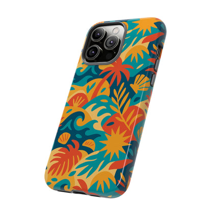Vibrant Tropical Phone Case for Stylish Protection with 3D Wrap Design – Unisex Fashion Accessory Compatible with iPhone 13, 14, 15 & 16 – All Models Including Pro, Pro Max & Plus