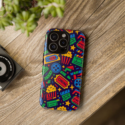 Vibrant Multicolour Cinema-Themed 3D Wrap Protective Phone Case for Self-Expression Stylish Protection Compatible with iPhone 13, 14, 15 & 16 – all models including Pro, Pro Max & Plus