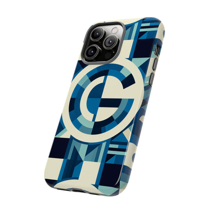 Letter Blue Alphabet G Phone Case with 3D Wrap and Shock Absorption for Kids and Teens Stylish Protective Cover for Smartphones