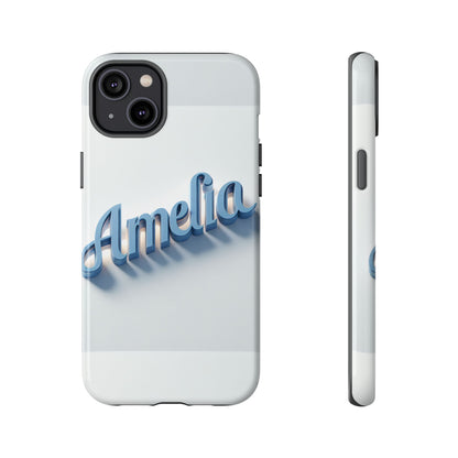 Coolname Amelia Blue Anime Inspired 3D Wrap Phone Case for Women and Teens Shockproof TPU Cover with Vivid Design and UV Protection