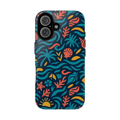 Vibrant Tropical Pattern Phone Case with 3D Design for Stylish Protection Compatible with iPhone 13, 14, 15 & 16 – all models including Pro, Pro Max & Plus