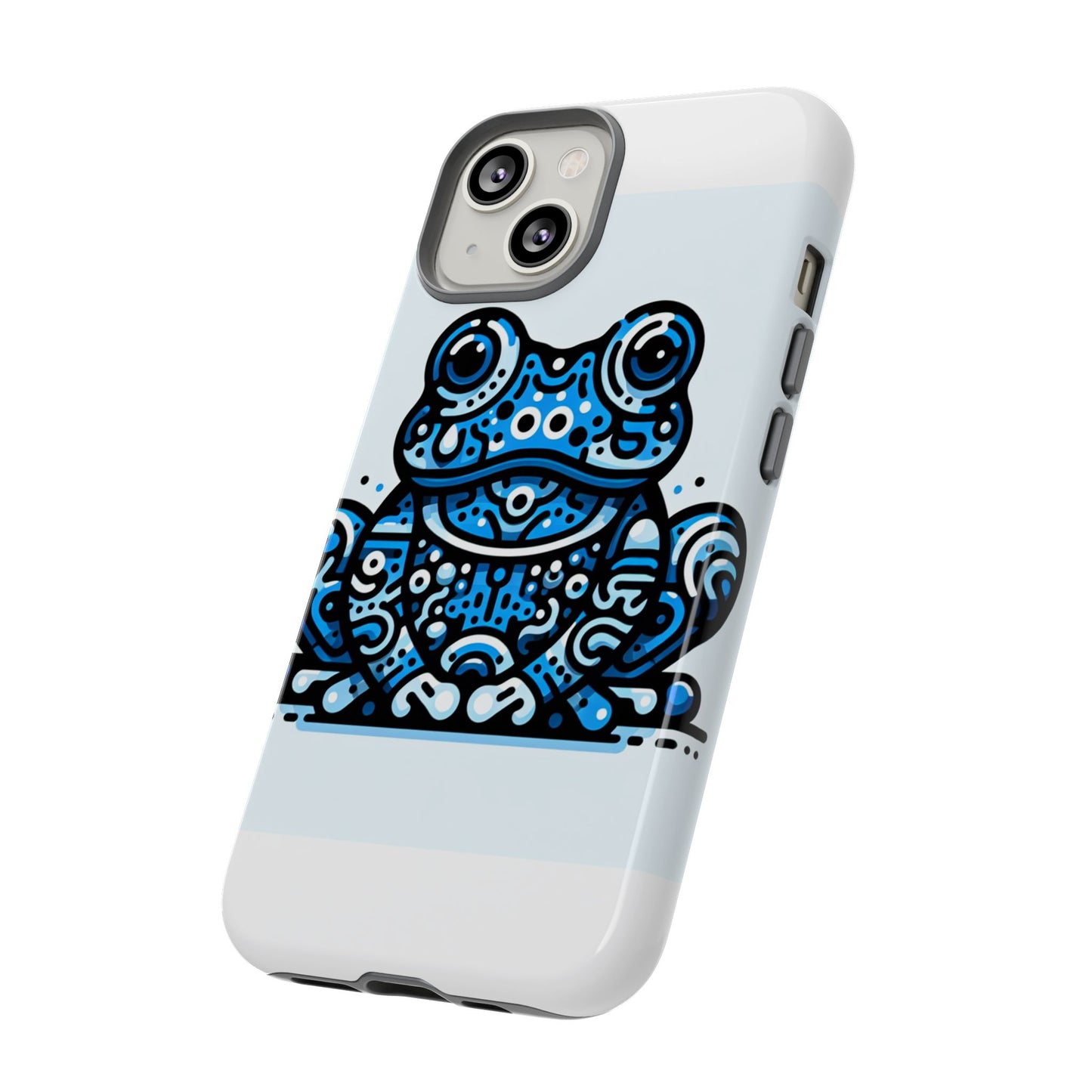 vibrant 3d blue animal print protective phone case for bold individuals – stylish protection compatible with iphone 13, 14, 15 & 16 – all models including pro, pro max & plus