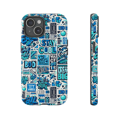 Blue Pattern Image 10 Phone Case for Men Women Shockproof Protective Cover with 3D Wrap Design and UV Protection