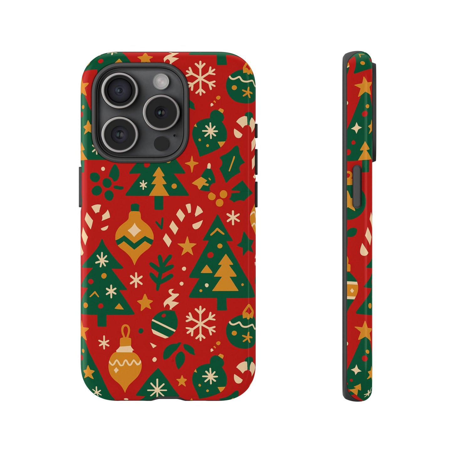 multicolor 3d wrap protective phone case with festive holiday design – fun retro style for smartphone protection compatible with iphone 13, 14, 15 & 16 – all models including pro, pro max & plus