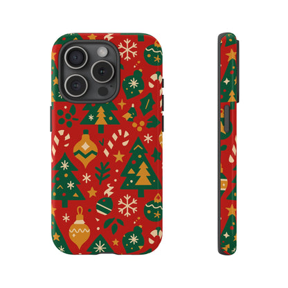 Multicolor 3D Wrap Protective Phone Case with Festive Holiday Design – Fun Retro Style for Smartphone Protection Compatible with iPhone 13, 14, 15 & 16 – all models including Pro, Pro Max & Plus