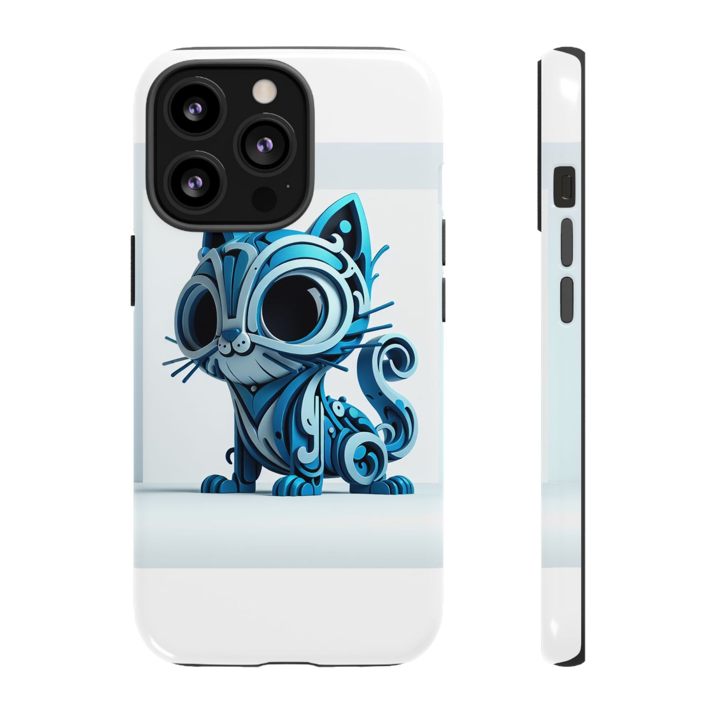 vibrant 3d cat design phone case – playful protection accessory for self-expression – compatible with iphone 13, 14, 15 & 16 – all models including pro, pro max & plus