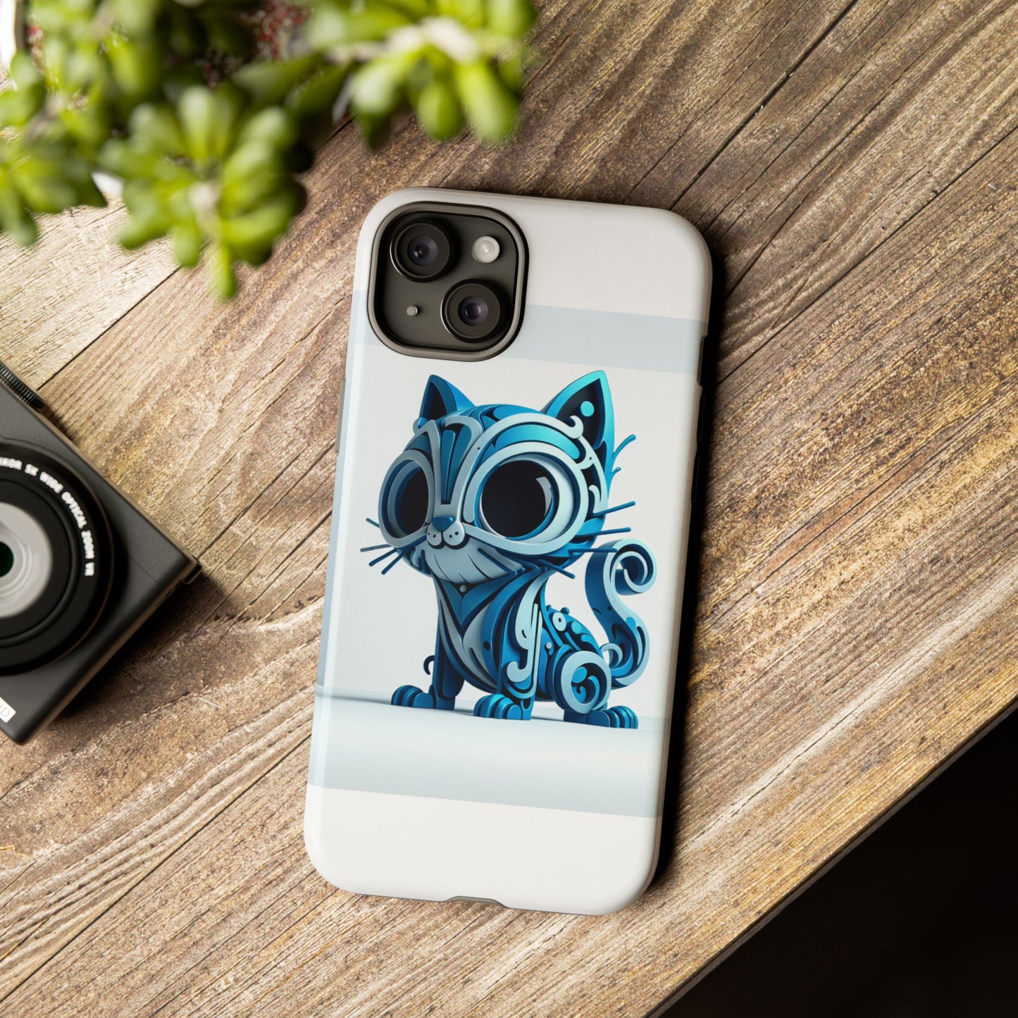 vibrant 3d cat design phone case – playful protection accessory for self-expression – compatible with iphone 13, 14, 15 & 16 – all models including pro, pro max & plus