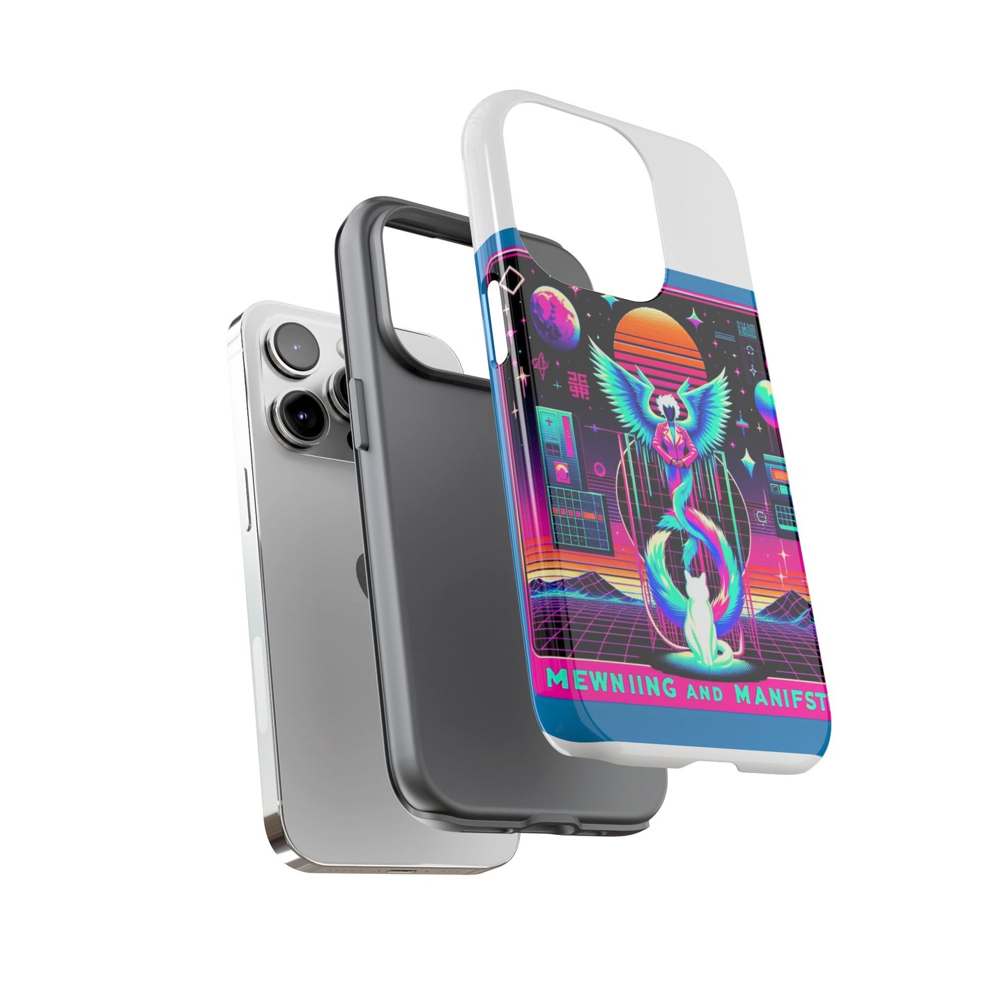 mewing and manifesting vibrant 3d protective phone case