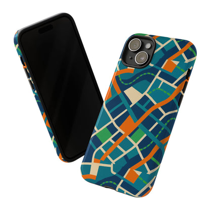 Multicolour Abstract Geometric Phone Case for Stylish Protection Compatible with iPhone 13, 14, 15 & 16 – All Models Including Pro, Pro Max & Plus