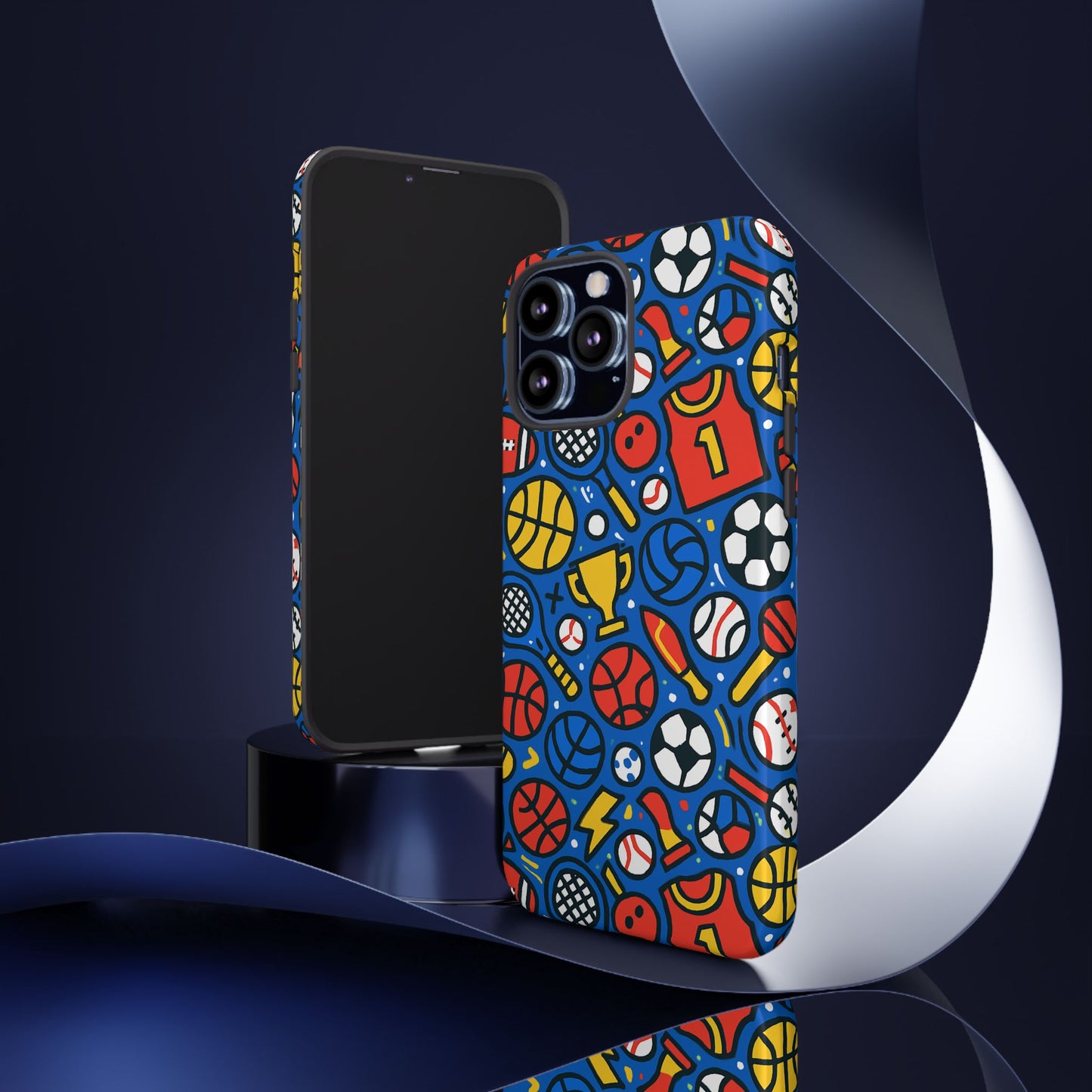 vibrant sports-themed protective phone case with 3d design for unique style – compatible with iphone 13, 14, 15 & 16 – all models including pro, pro max & plus
