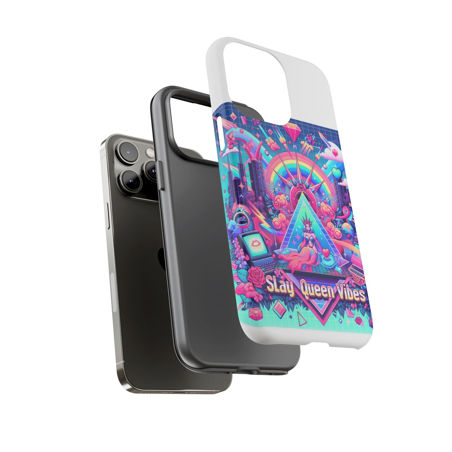 slay queen vibes 3d wrap protective phone case for women