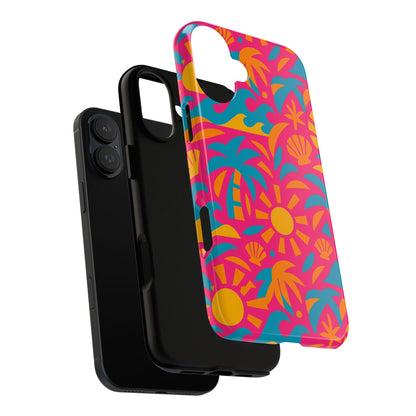 Vibrant Tropical 3D Wrap Design Protective Phone Case with Retro Style – Bold Accessory for Self-Expression Compatible with iPhone 13, 14, 15 & 16 – all models including Pro, Pro Max & Plus