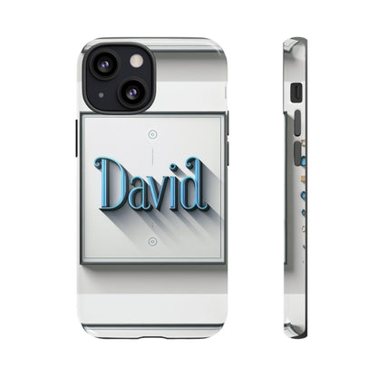 David Blue Anime Comic Style Shockproof Phone Case for Men Women Durable Protective Cover with 3D Wrap Design