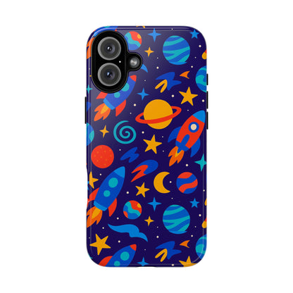 Vibrant Space Theme Protective Phone Case with 3D Wrap Design for Unique Expression Compatible with iPhone 13, 14, 15 & 16 – all models including Pro, Pro Max & Plus