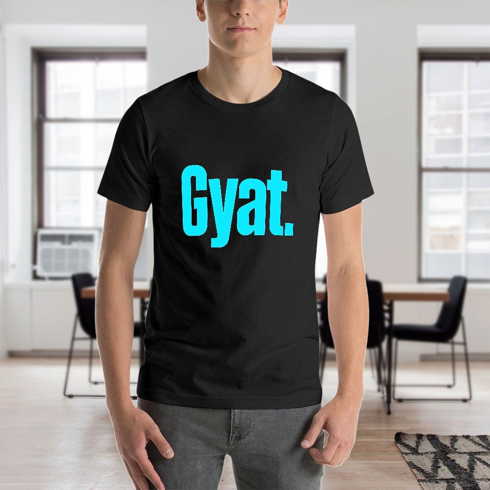 2025 150g men's short sleeve t-shirt gyat. stylish cotton tee for fitness, casual outings, and everyday wear, breathable comfort, unique graphic design, ideal gift for trendsetters