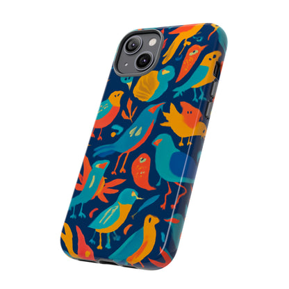 Vibrant Multicolour Bird Design Phone Case for Stylish Protection – Compatible with iPhone 13, 14, 15 & 16 – All Models Including Pro, Pro Max & Plus