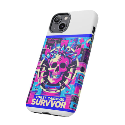Toilet Takeover Survivor 3D Wrap Protective Phone Case for Anime and Comic Fans, Shock Absorbing TPU Silicone, UV Protected, Stylish Design, Gift for Birthdays and Holidays