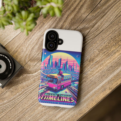 Bussin Through Timelines Protective Phone Case for Anime Lovers, Durable 3D Wrap Design, Shock Absorbent TPU Silicone, UV Protected, Stylish Accessory for Smartphones