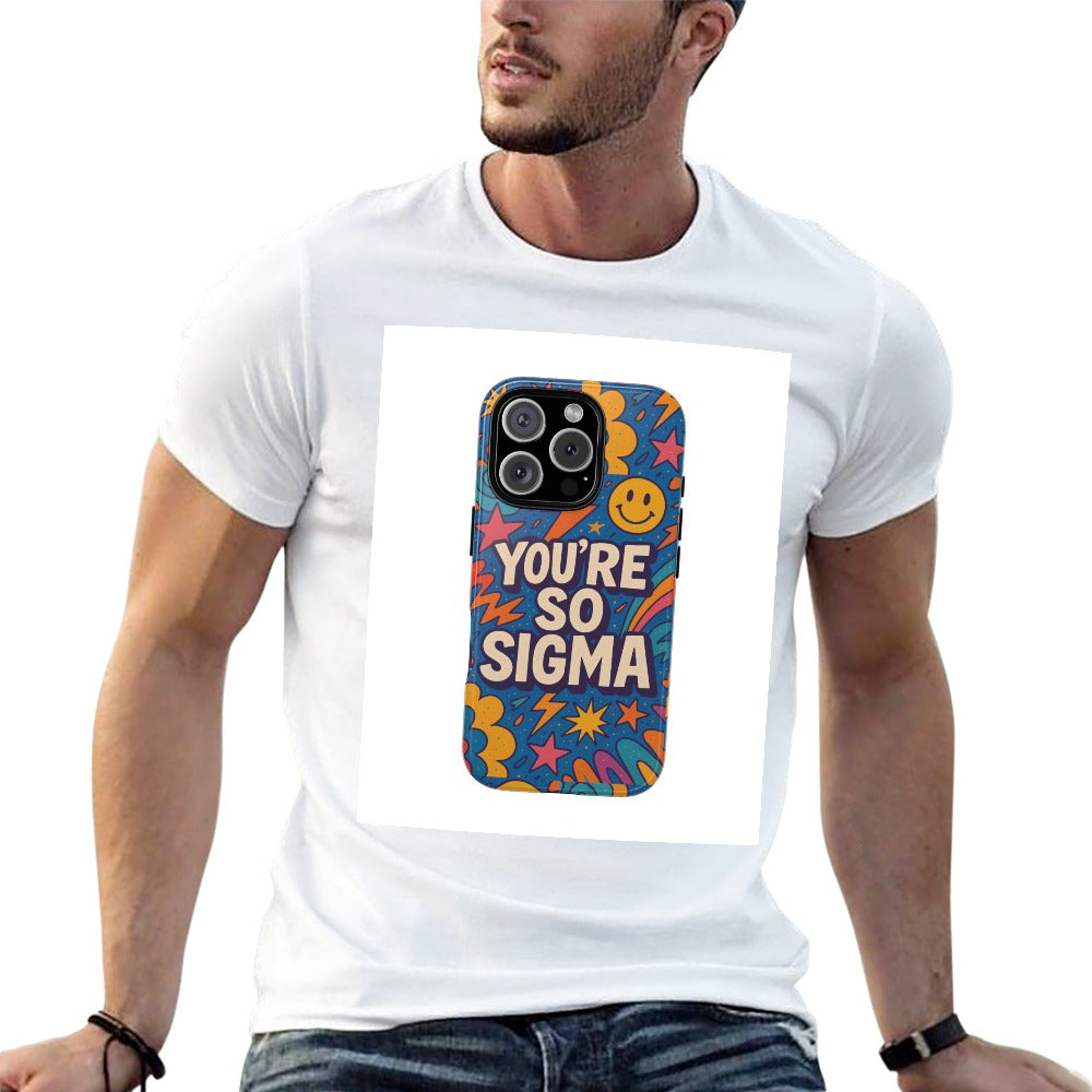 men's short sleeve cotton t-shirt with unique double-sided print for fitness, travel, and leisure - comfortable unisex tee, casual wear, great gift for him