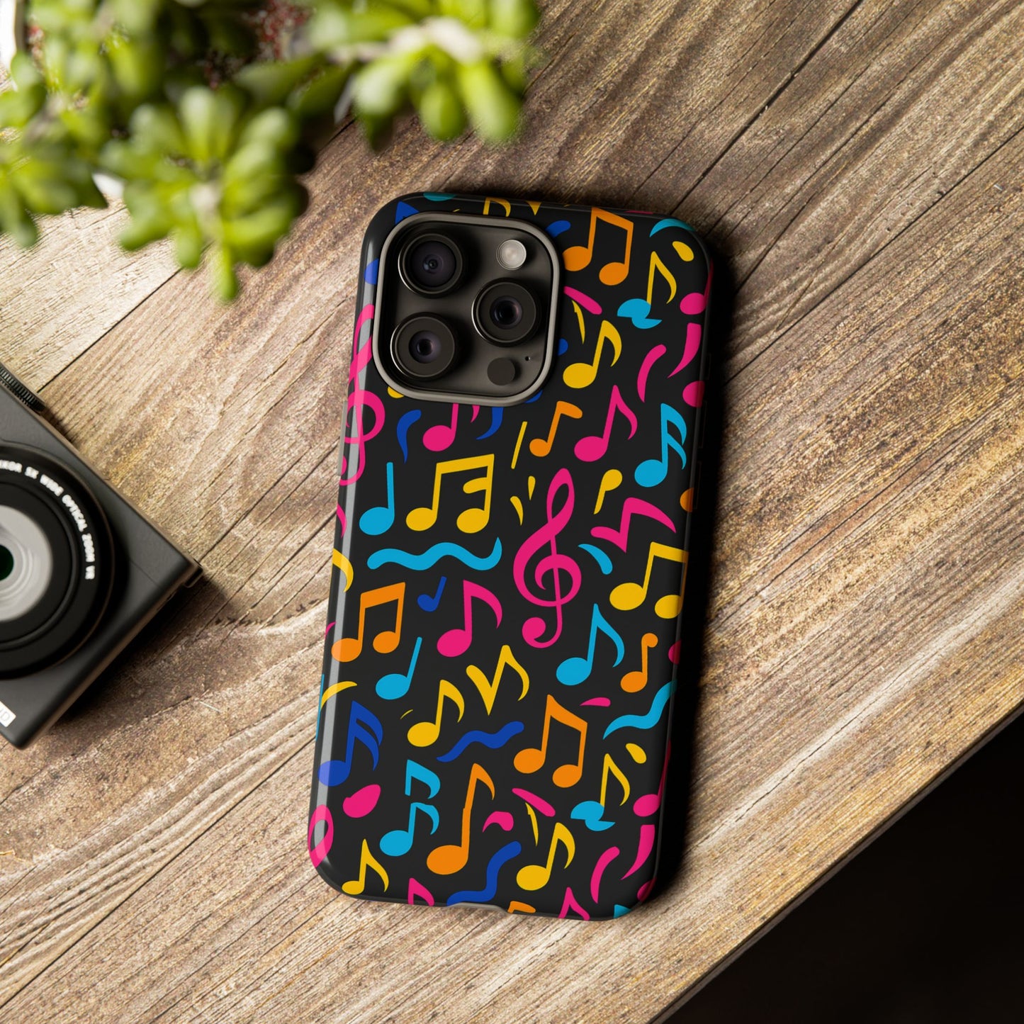 vibrant music themed phone case with colourful 3d design – stylish protection for music lovers – compatible with iphone 13, 14, 15 & 16 – all models including pro, pro max & plus