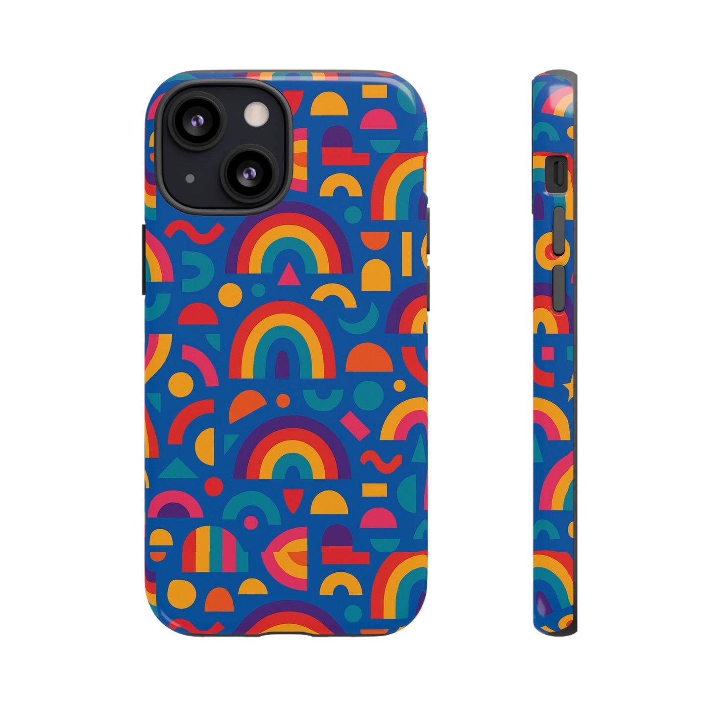 rainbow 3d wrap protective phone case stylish accessory for adults and teens compatible with iphone 13, 14, 15 & 16 – all models including pro, pro max & plus