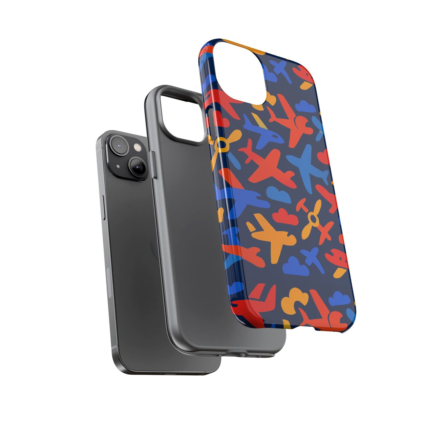 vibrant 3d wrap protective phone case with colourful aviation design for stylish protection compatible with iphone 13, 14, 15 & 16 – all models including pro, pro max & plus