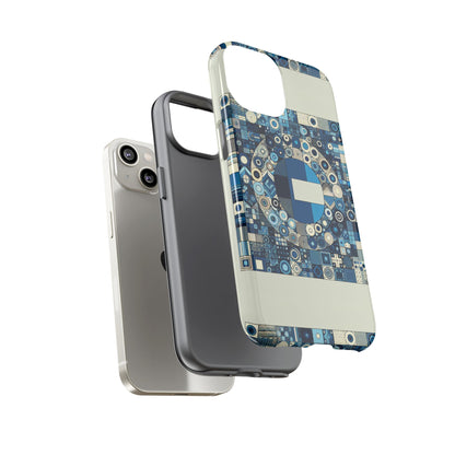 Blue Alphabet E Letter Phone Case with 3D Wrap and Shock Absorption for Kids and Teens Stylish Protective Cover