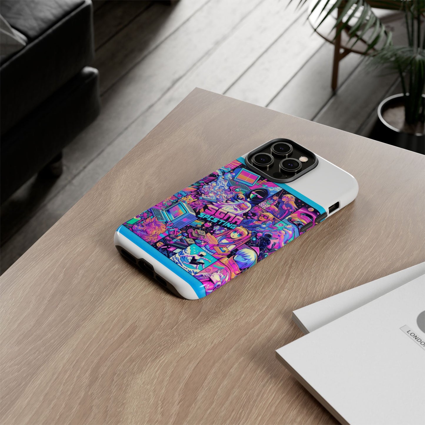 sigma sprinting vibrant protective phone case for smartphones, 3d wrap design with uv protection, durable shock absorbent material, ideal gift for anime and comic lovers