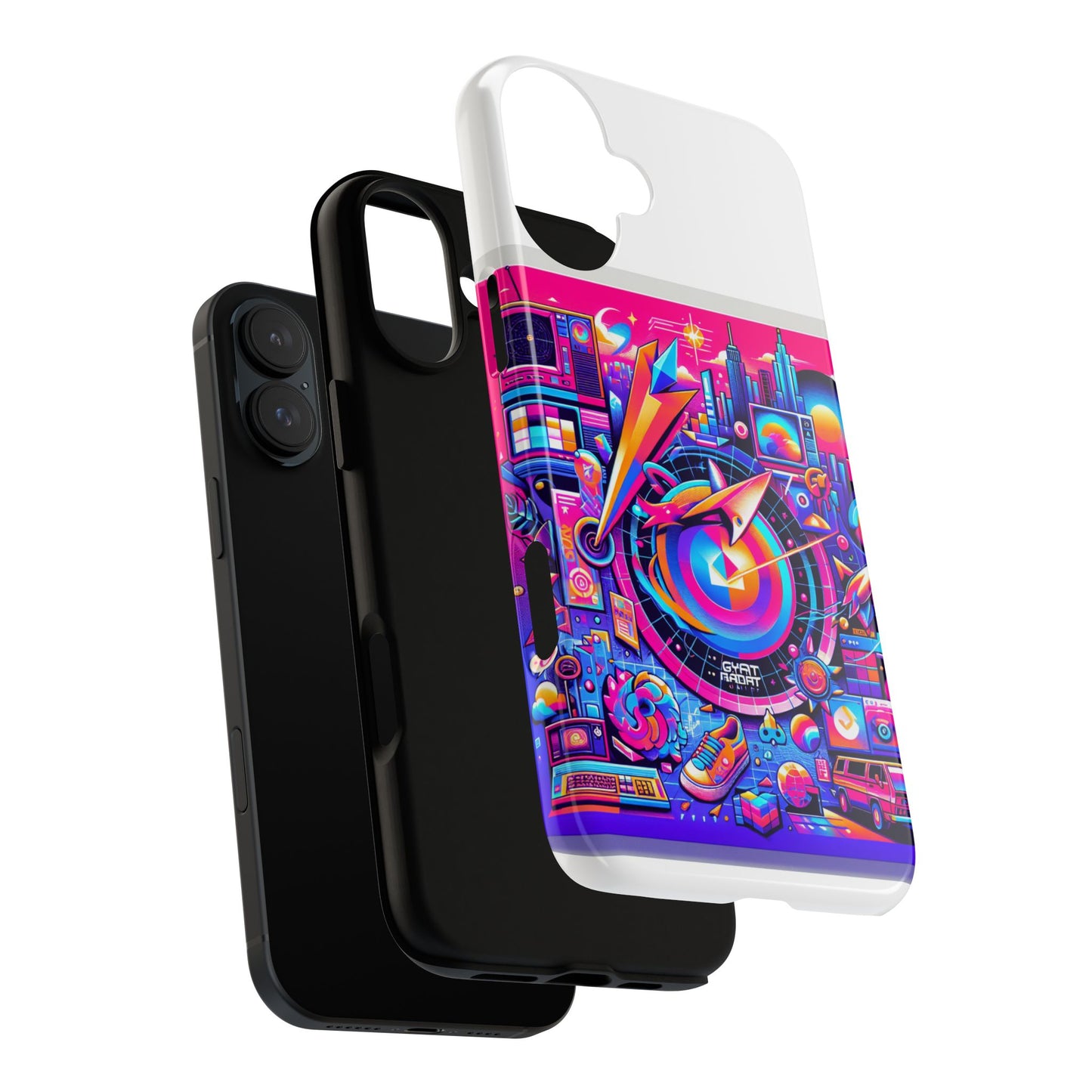 gyatt radar online 3d wrap protective phone case for smartphones, retro anime design, durable shock absorption, uv protected, glossy or matte finish