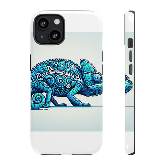 Vibrant 3D Chameleon Print Glossy Phone Case for Eye-Catching Protection Compatible with iPhone 13, 14, 15 & 16 – all models including Pro, Pro Max & Plus