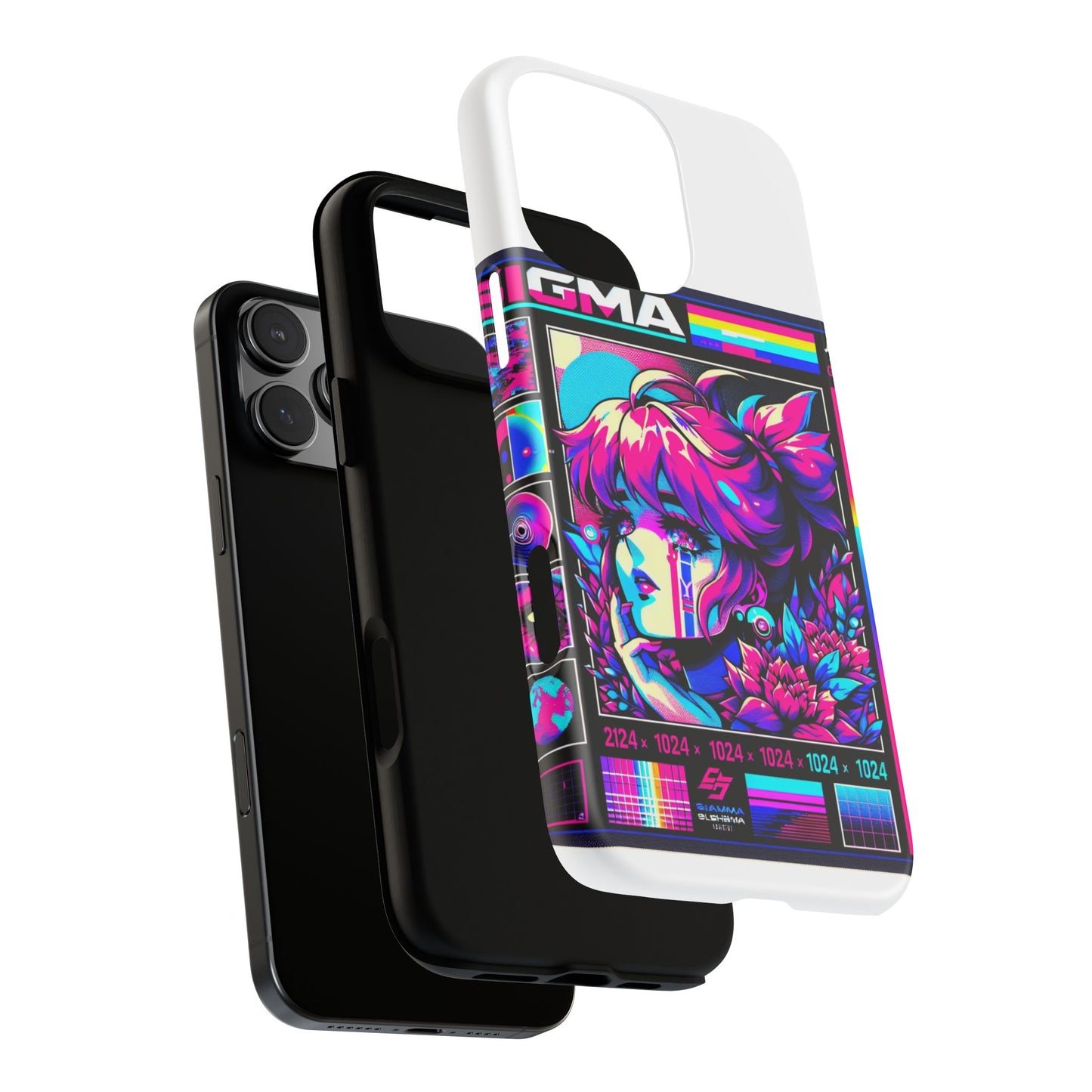 sigma grindset 3d wrap protective phone case for anime lovers, durable shock absorption, uv protected, stylish accessory for unique self-expression