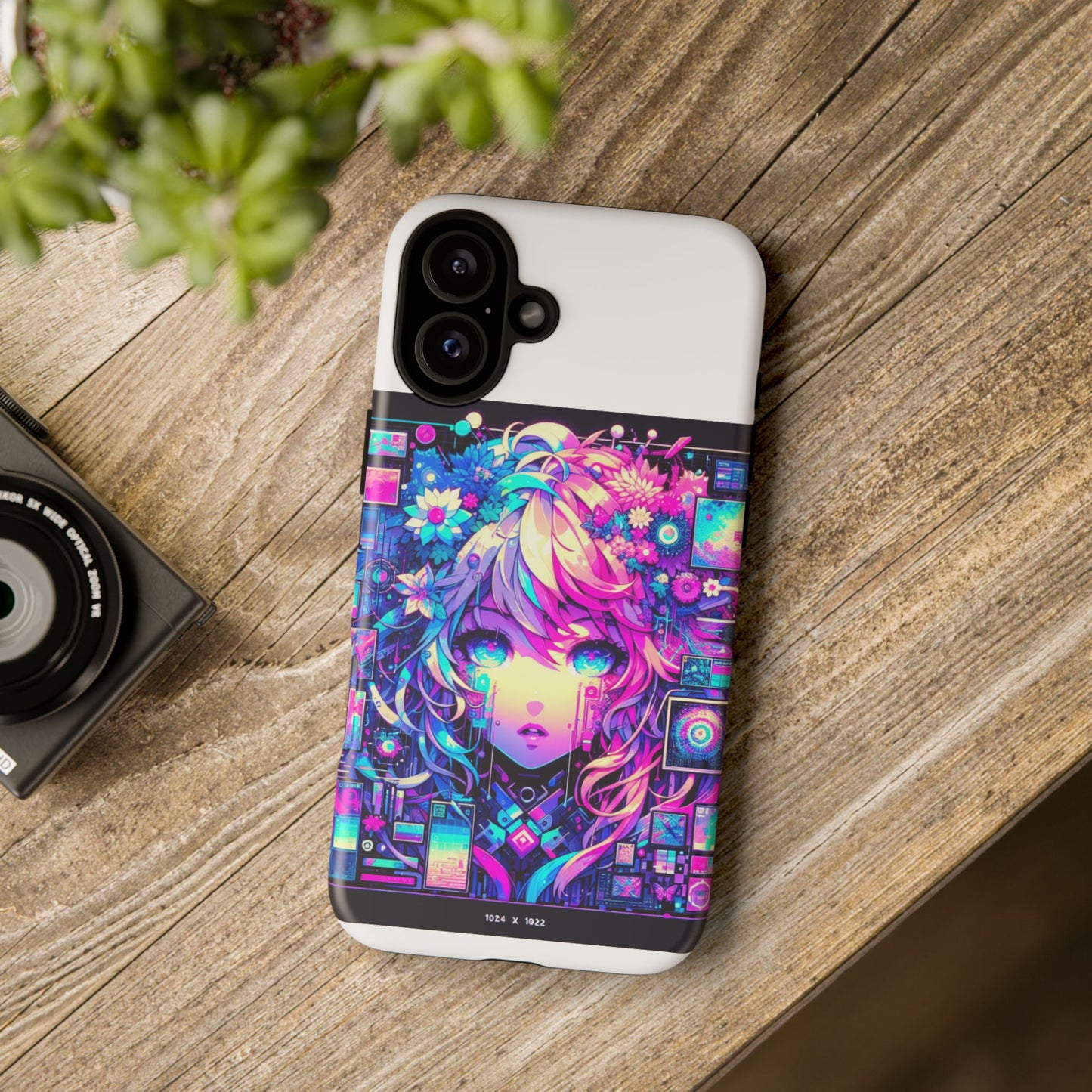 ai generated still slays protective phone case for anime lovers, vibrant 3d wrap design, durable shock absorption, uv protected, glossy or matte finish