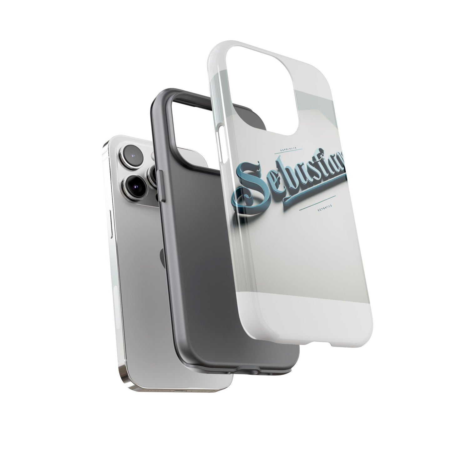 vibrant 3d wrap protective phone case in retro blue typography stylish accessory for self-expression compatible with iphone 13, 14, 15 & 16 – all models including pro, pro max & plus