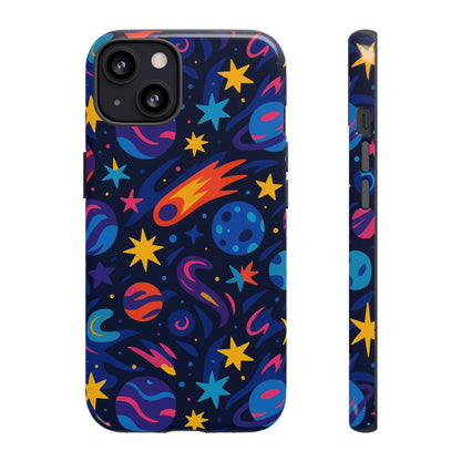 Vibrant 3D Space Design Protective Phone Case for Stylish Protection and Self-Expression Compatible with iPhone 13, 14, 15 & 16 – all models including Pro, Pro Max & Plus