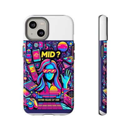 Mid Never Heard Of Her 3D Wrap Protective Phone Case for Fun Retro Style and Shock Absorption, Ideal Gift for Tech Enthusiasts and Anime Lovers