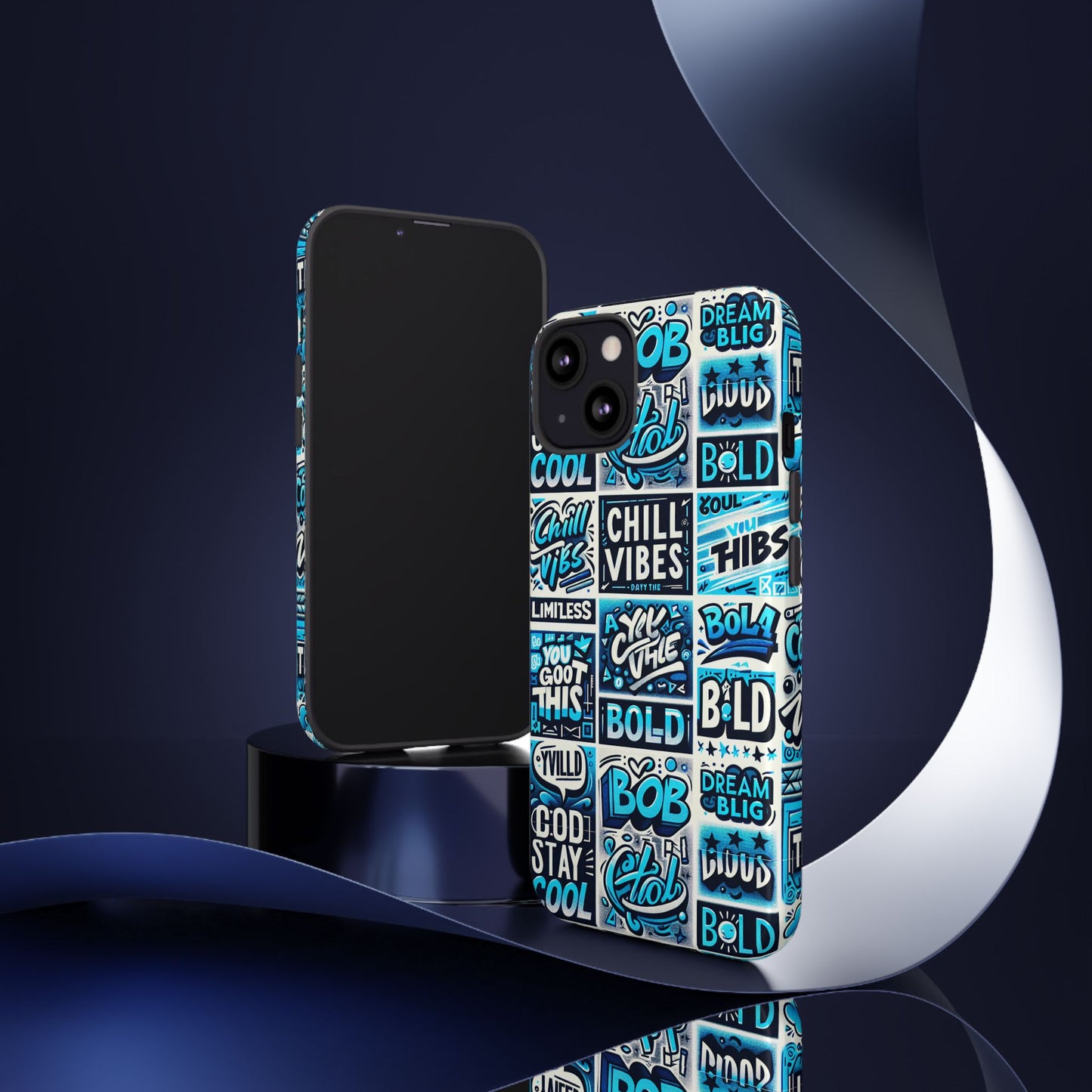 blue pattern image 8 vibrant 3d wrap phone case for men women shock absorbing durable silicone cover with uv protection