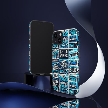 Blue Pattern Image 8 Vibrant 3D Wrap Phone Case for Men Women Shock Absorbing Durable Silicone Cover with UV Protection