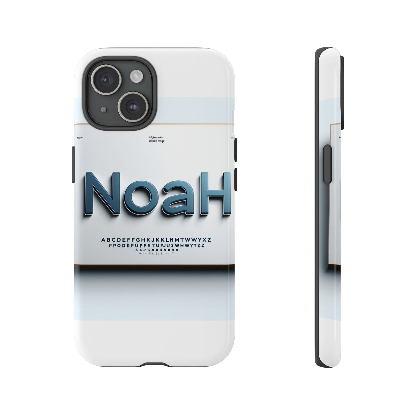 stylish 3d text phone case with modern design in blue – trendy protection for individuals – compatible with iphone 13, 14, 15 & 16 – all models including pro, pro max & plus