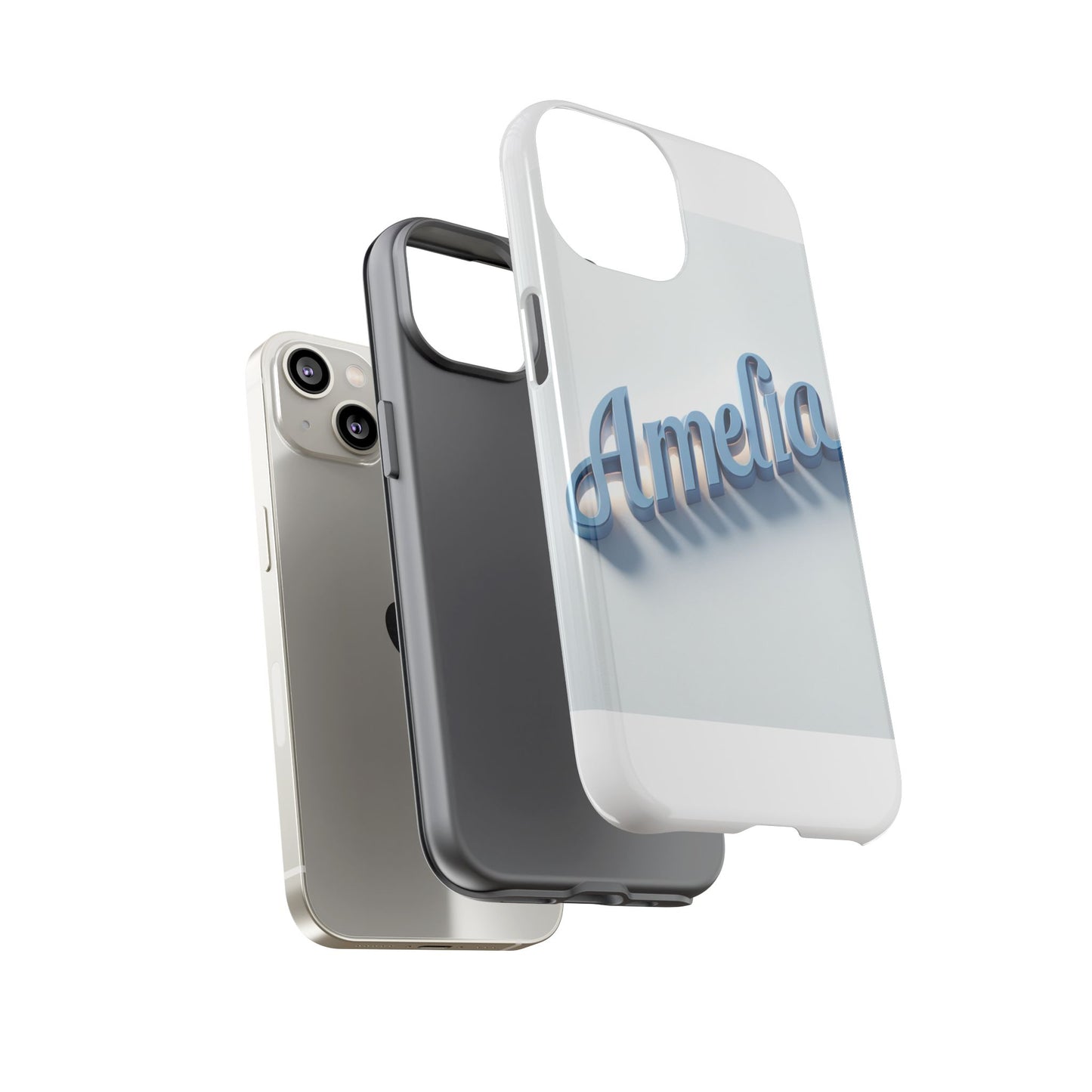 vibrant 3d lettering phone case in blue for self-expression and style compatible with iphone 13, 14, 15 & 16 – all models including pro, pro max & plus