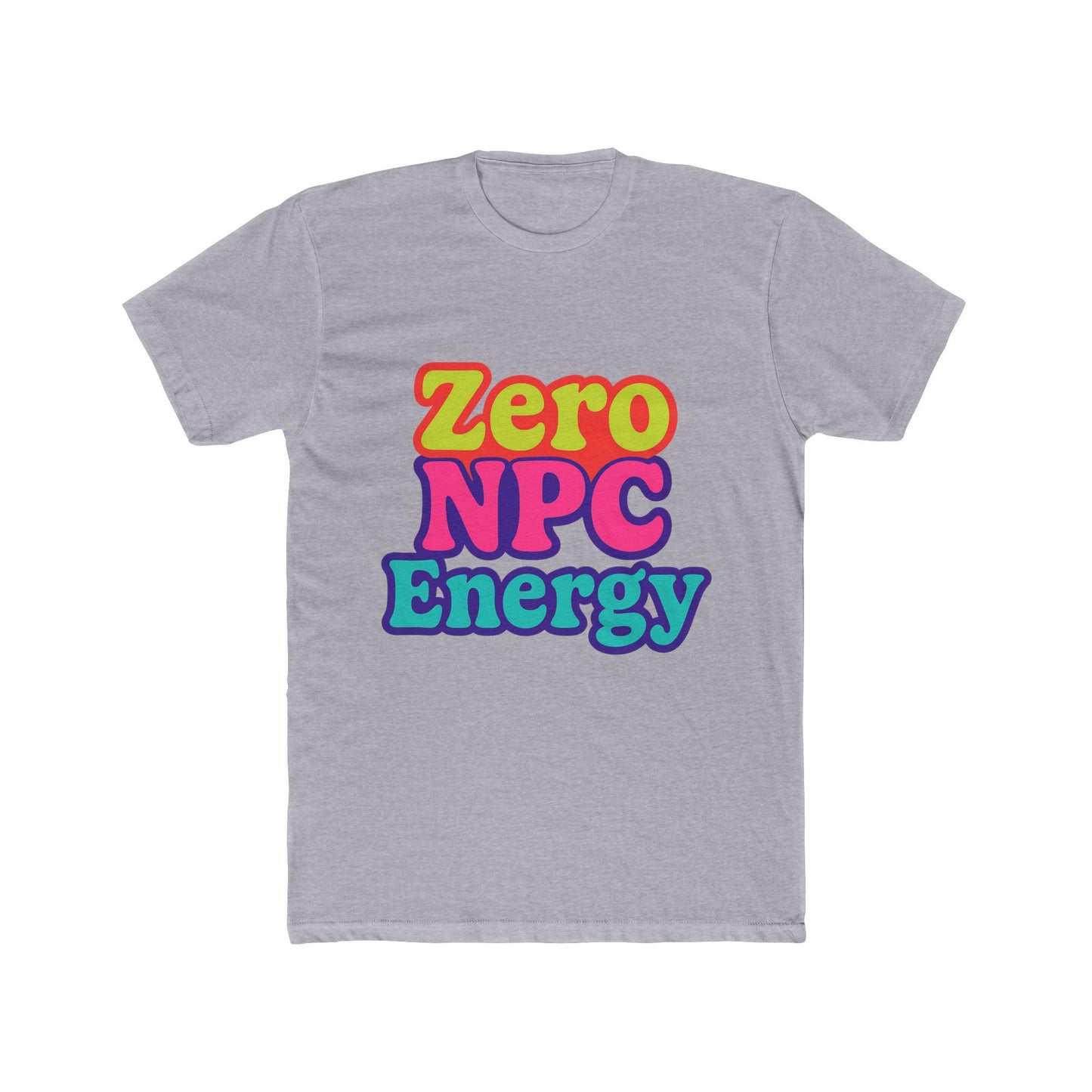 zero npc energy unisex t-shirt - multicolor 1 - ideal for gamers and video game enthusiasts
