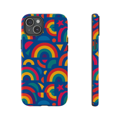 Vibrant 3D Geometric Phone Case in Multicolour Design for Stylish Protection Compatible with iPhone 13, 14, 15 & 16 – all models including Pro, Pro Max & Plus