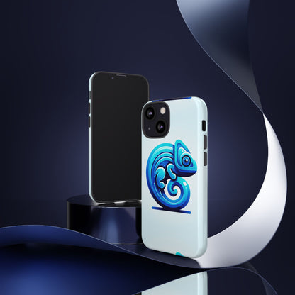 Cool Blue Animal Create 6 Phone Case with 3D Wrap Shockproof TPU Cover for Kids and Teenagers, Anime and Comic Inspired Design